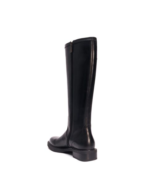 Dunkelbraune hohe Lederstiefel