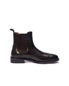 Bottines Chelsea à bout golf en cuir brun foncé