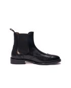 Bottines Chelsea à bout golf en cuir noires