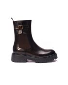 Bottines Chelsea en cuir brun foncé