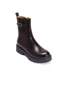 Bottines Chelsea en cuir brun foncé