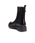 Bottines Chelsea en cuir brun foncé