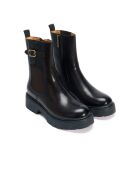 Bottines Chelsea en cuir brun foncé