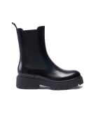 Chelsea-Stiefel aus Leder in Schwarz