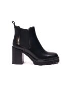 Bottines Chelsea à talon en cuir noires-Talon 9 cm