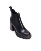 Bottines Chelsea à talon en cuir noires-Talon 9 cm