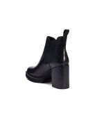 Bottines Chelsea à talon en cuir noires-Talon 9 cm
