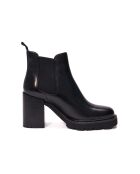 Bottines Chelsea à talon en cuir noires-Talon 9 cm