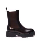 Bottines Chelsea en cuir brun foncé