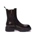 Bottines Chelsea en cuir brun foncé