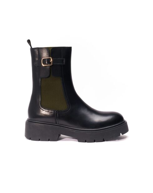 Bottines Chelsea en cuir noires