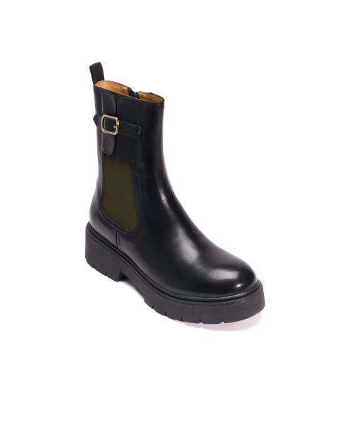 Bottines Chelsea en cuir noires