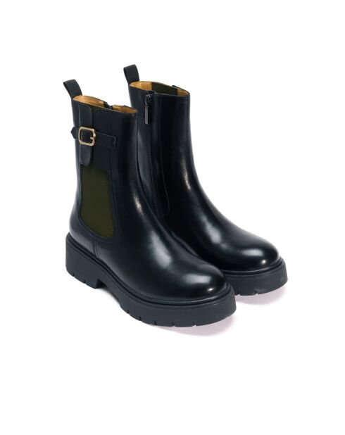 Bottines Chelsea en cuir noires