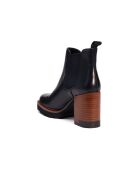 Bottines Chelsea à talon en cuir noires-Talon 9 cm