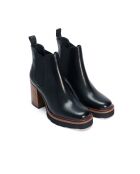 Bottines Chelsea à talon en cuir noires-Talon 9 cm