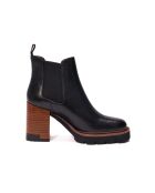 Bottines Chelsea à talon en cuir noires-Talon 9 cm