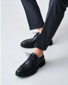 Derbies à plateau en cuir noirs