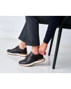 Sneakers in pelle marrone scuro