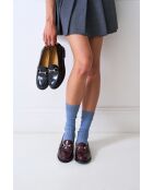Mocassins à mors en cuir bordeaux