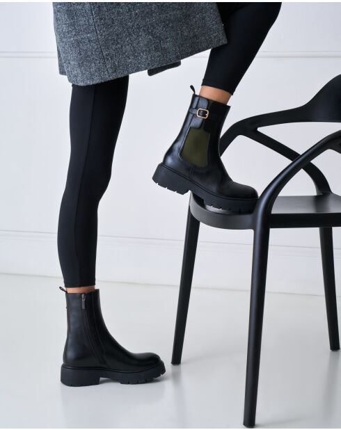 Bottines Chelsea en cuir noires