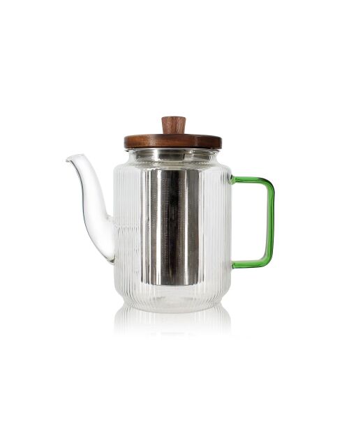 Teiera Karl in vetro borosilicato con manico in giada - 1,2 L