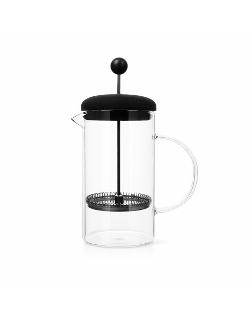 Fusion Glass French Press mit schwarzem Silikondeckel, 600 ml