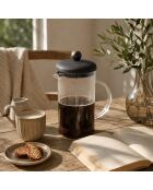 Fusion Glass French Press met zwart siliconen deksel - 600 ml