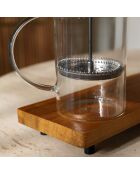 Fusion Glass French Press met zwart siliconen deksel - 600 ml