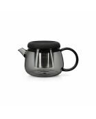 Teiera Fusion in vetro borosilicato con coperchio in silicone nero - 300ml
