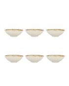 Lot de 6 coupelles Palazzo en porcelaine rouges - D. 15 cm
