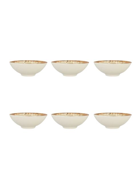 Lot de 6 coupelles Palazzo en porcelaine rouges - D. 15 cm