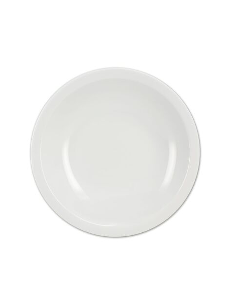Lot de 6 assiettes creuses Omega en porcelaine blanches - D. 15 cm