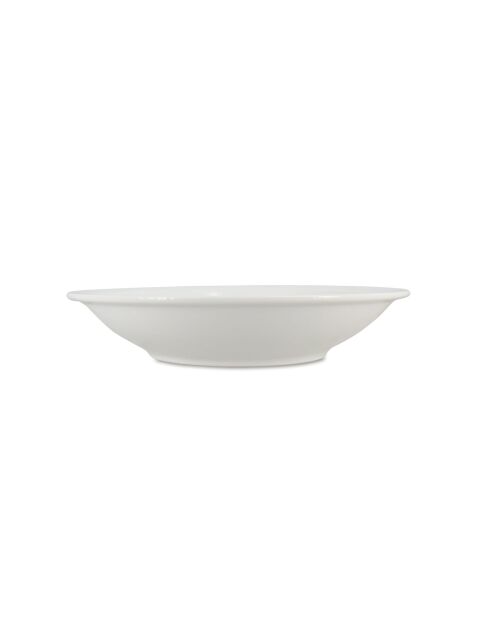 Lot de 6 assiettes creuses Omega en porcelaine blanches - D. 15 cm