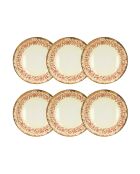 Set di 6 piatti da fondo Palazzo in porcellana rossa - D. 21 cm