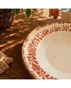 Set di 6 piatti da fondo Palazzo in porcellana rossa - D. 21 cm