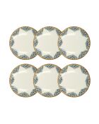 Set di 6 piatti da fondo Calypso in porcellana blu - D. 21 cm