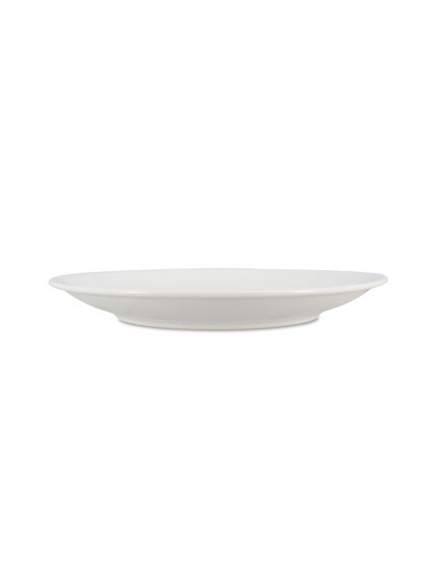 Lot de 6 assiettes plates Omega en porcelaine blanches - D. 20 cm