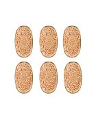 Set di 6 piatti ovali Palazzo in porcellana rossa - 23,5 x 13,5 cm