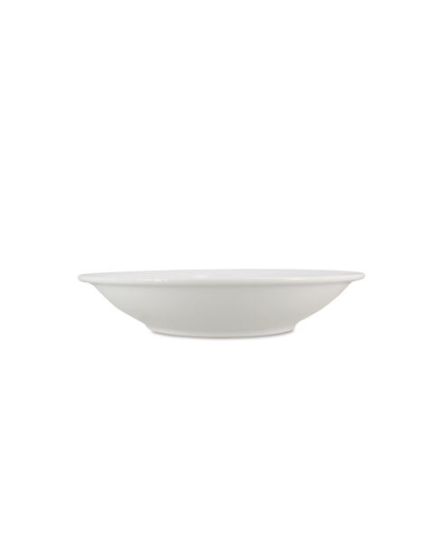 Lot de 6 assiettes creuses Omega en porcelaine blanches - D. 13.5 cm