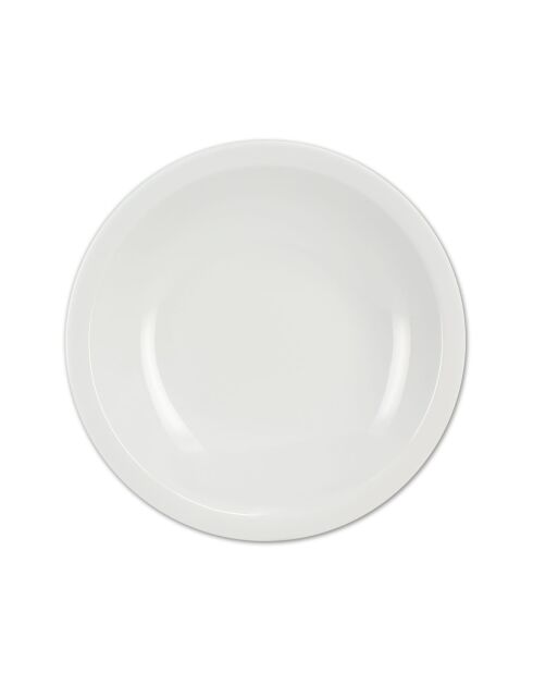 Lot de 6 assiettes creuses Omega en porcelaine blanches - D. 20 cm