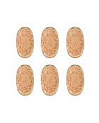 Set di 6 piatti ovali Palazzo in porcellana rossa - 19 x 10,5 cm
