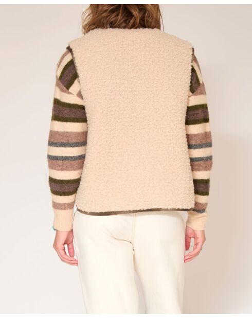 Gilet en laine Gari naturel