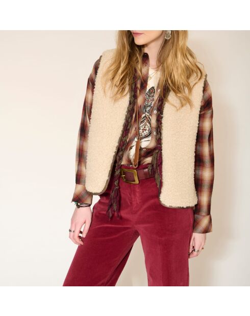 Gilet en laine Gari naturel