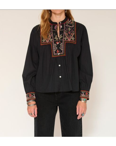 Blouse en coton Hilona noire