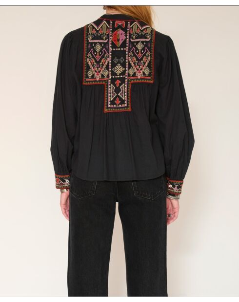 Blouse en coton Hilona noire