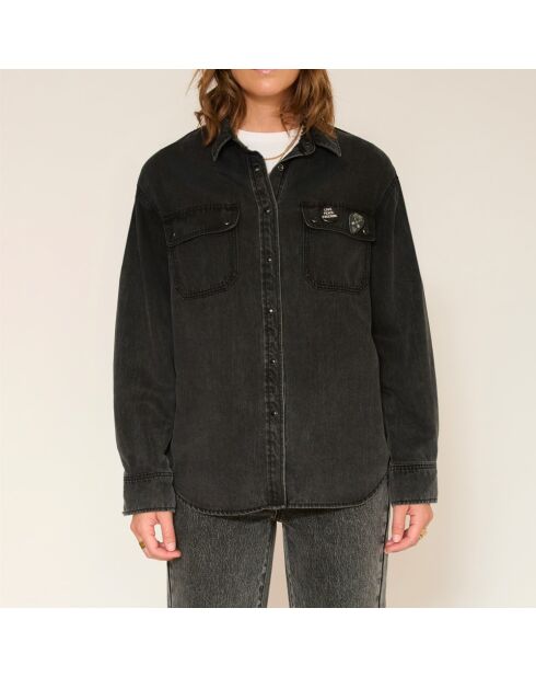 Blouse en coton Catus noire
