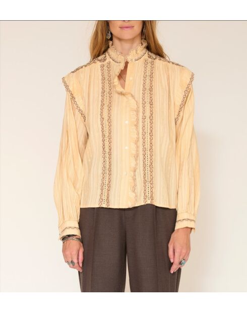 Blouse en coton Camelita nude