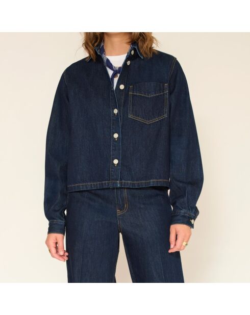 Blouse en coton Caramia Osaka bleue
