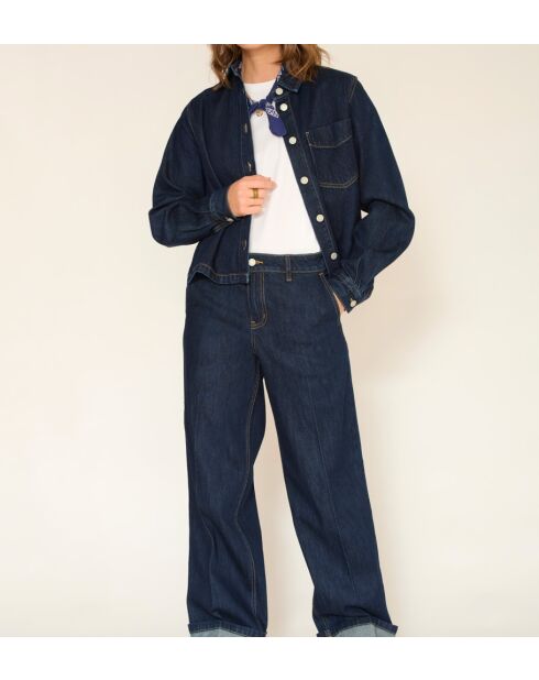 Blouse en coton Caramia Osaka bleue