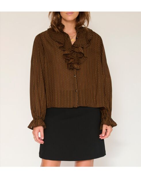 Blouse Capelia marron